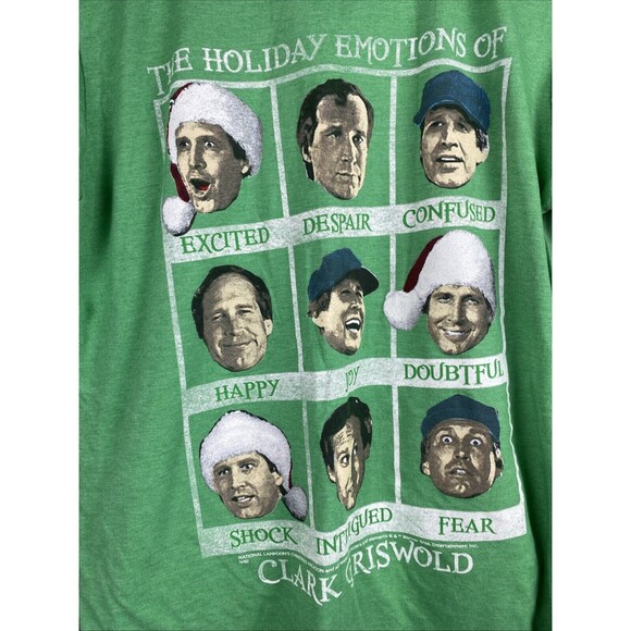 Holiday Emotions Of Clark Griswold Sz M Green National Lampoons T-Shirt - Picture 4 of 9